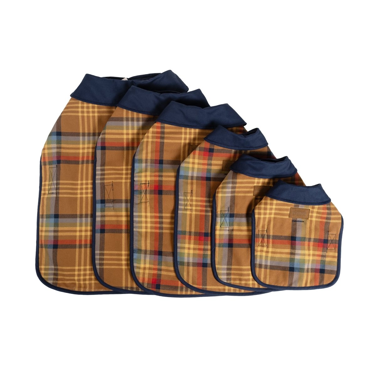 Pendleton Plaid Pet Coat hook and loop belt closure detail