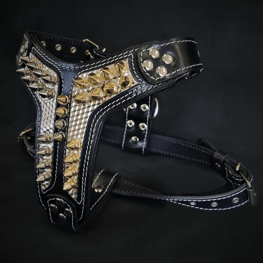 Bestia Platinum Leather Dog Harness – Medium Dogs