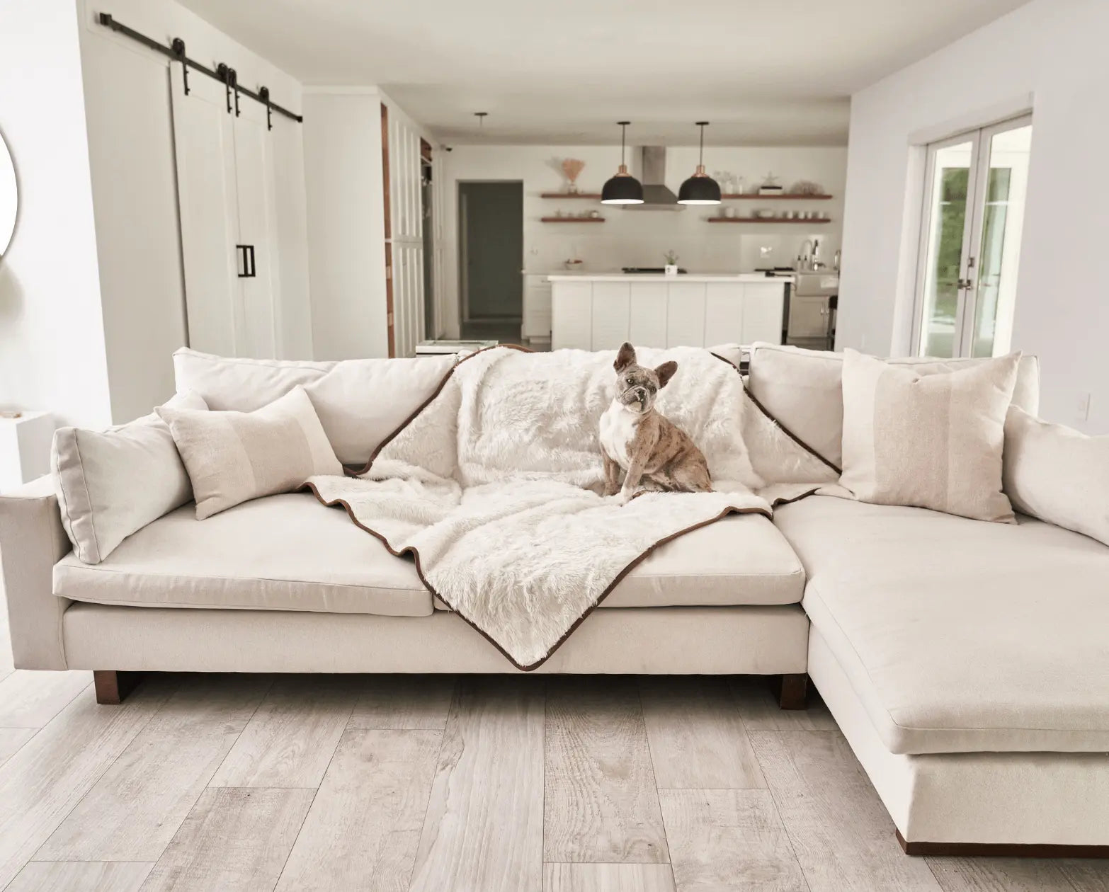 PupProtector™ Summer Short Fur Waterproof Throw Blanket - Polar White Paw.com