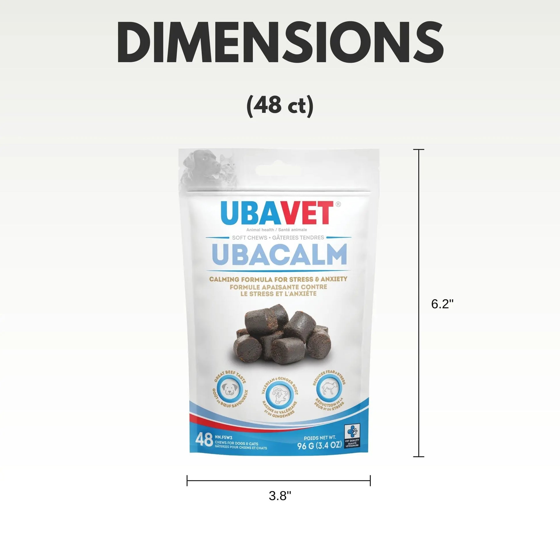 UBAVET Ubacalm Calming and Stress Relief Soft Dog Chews American Pet Supplies