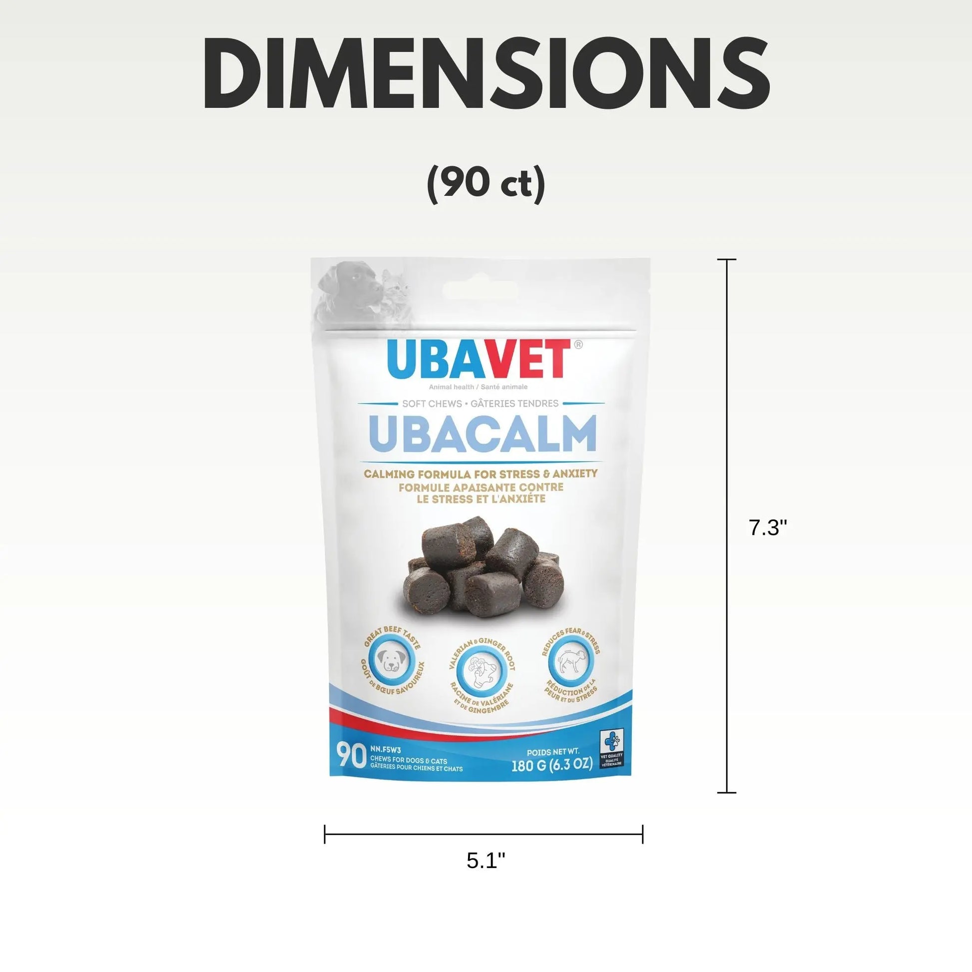 UBAVET Ubacalm Calming and Stress Relief Soft Dog Chews American Pet Supplies