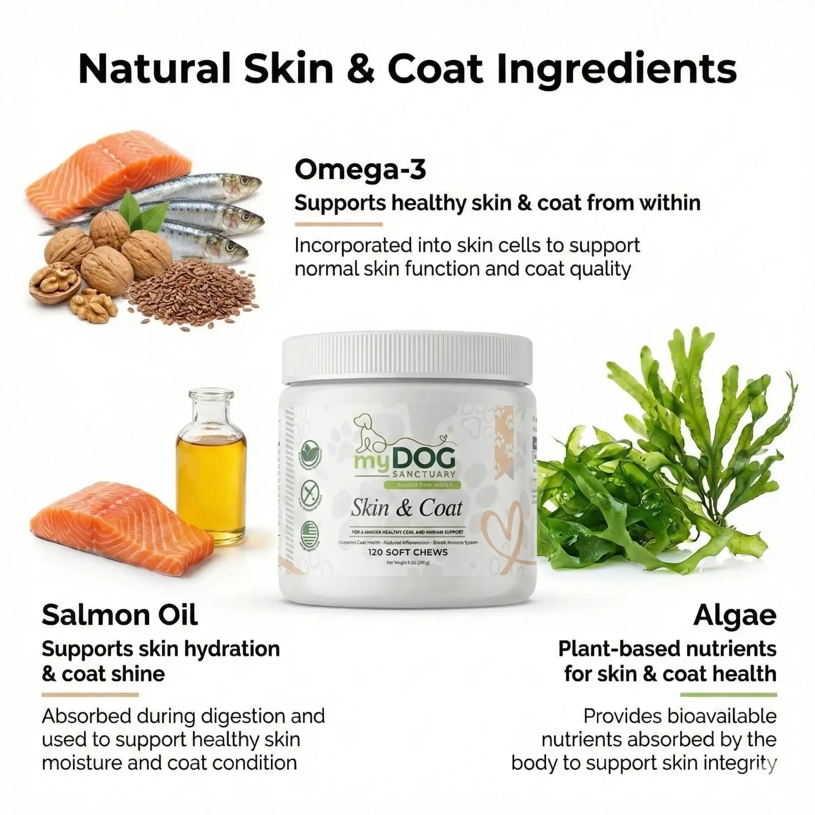 Radiant Refuge Skin & Coat Chews My Dog Sanctuary