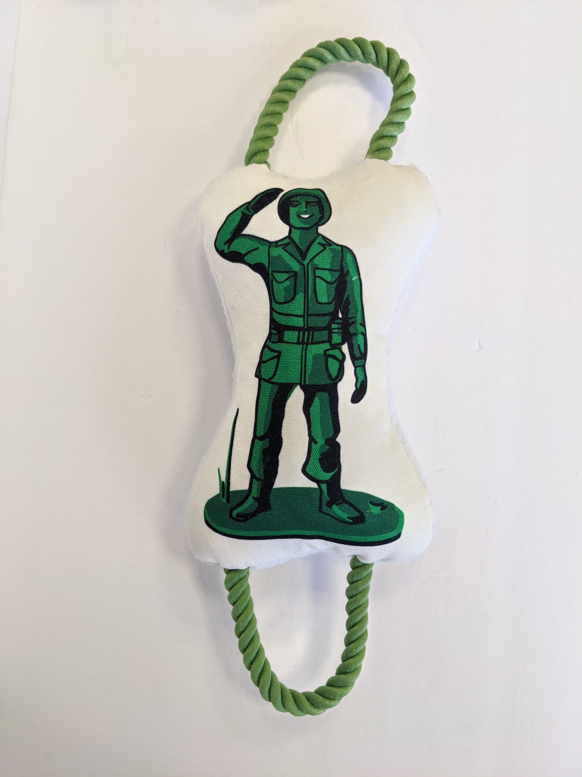 Country Living Retro Soldier Plush Dog Toy with Squeaker & Rope