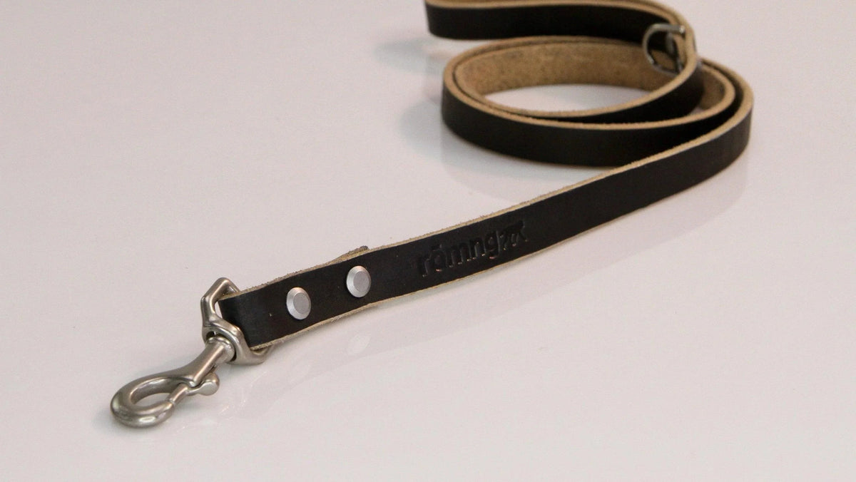 handmade leather dog leash by rōmng