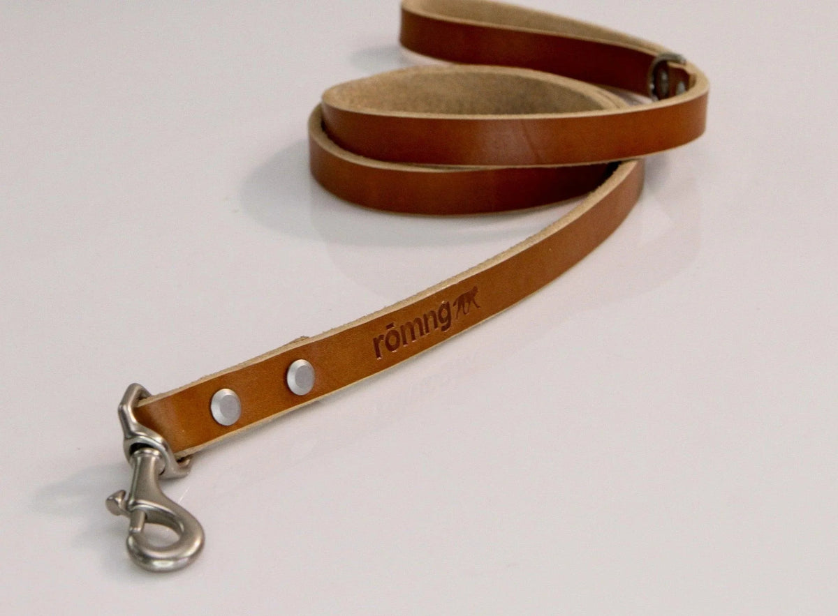 handmade leather dog leash by rōmng