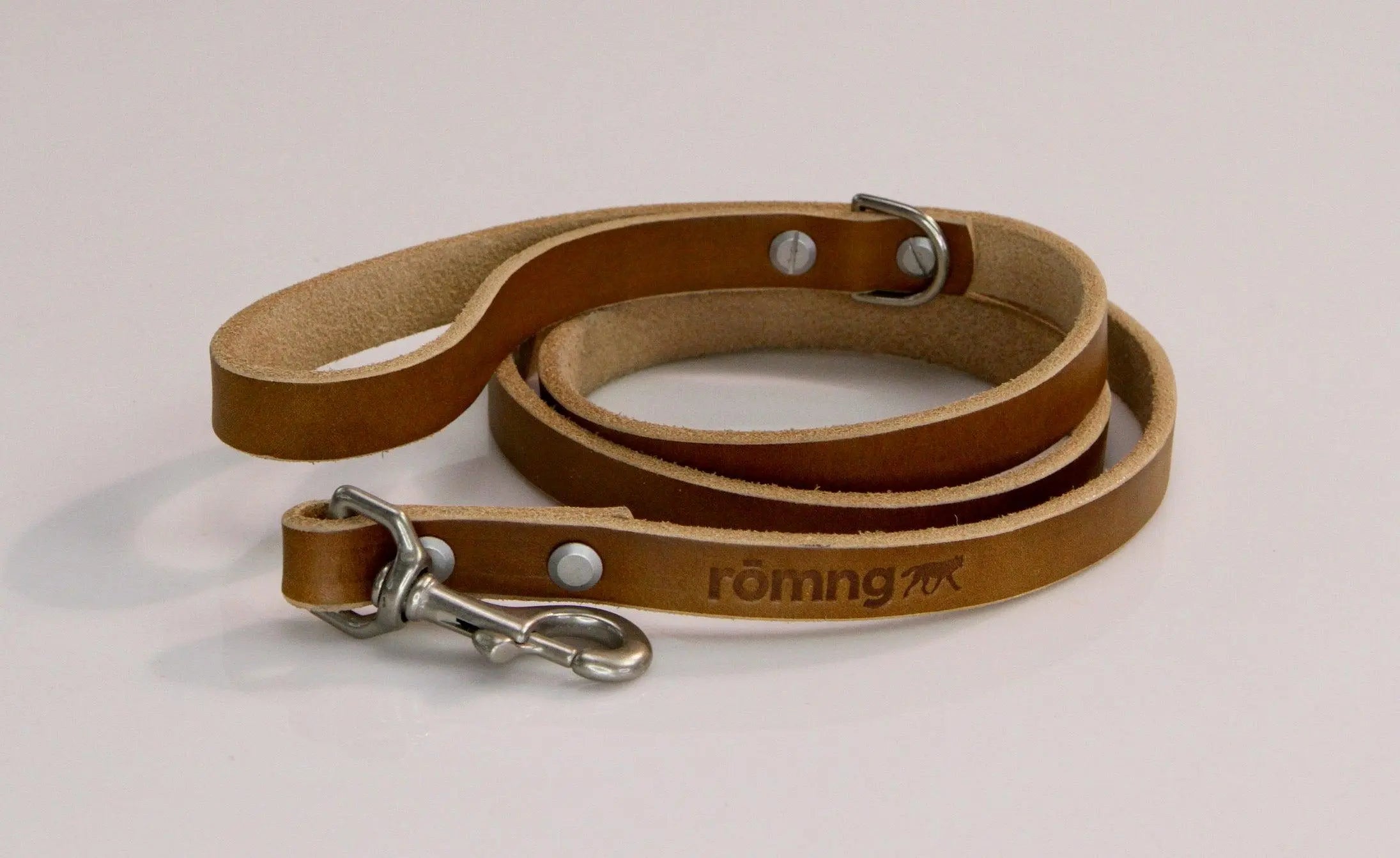 48" Genuine Leather Dog Leashes - Made in USA rōmng