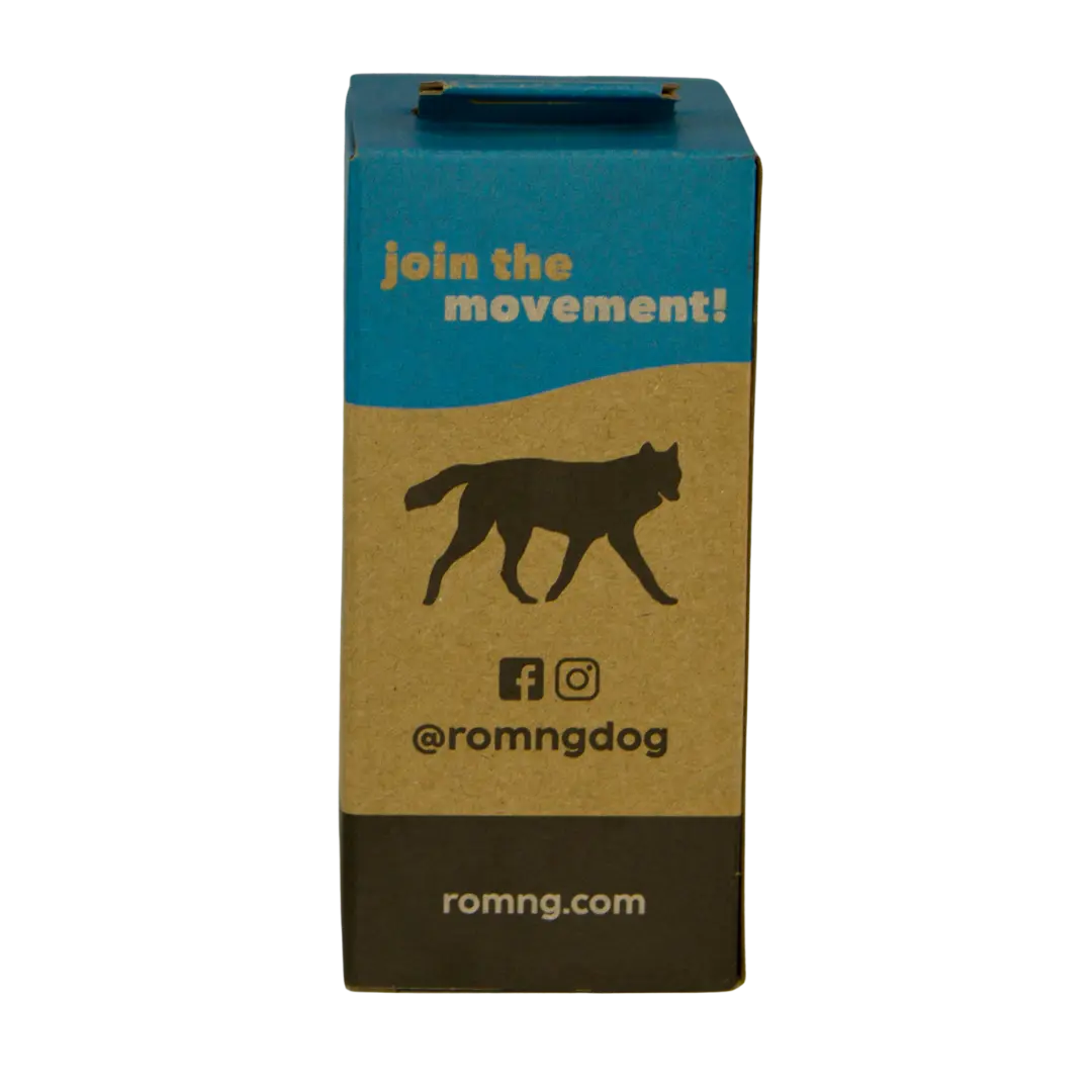 bio-based dog poop bags + bamboo dispenser rōmng