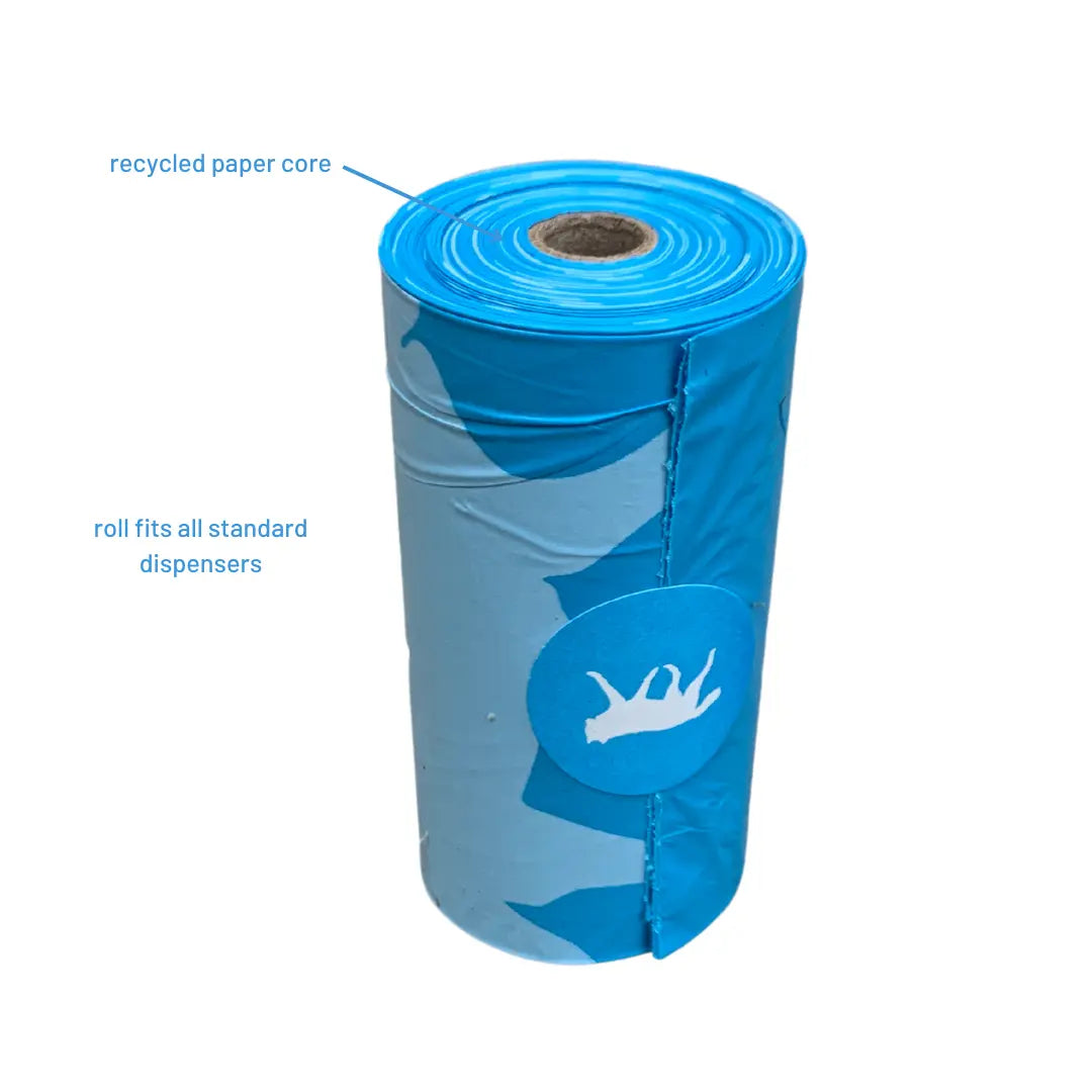 bio-based dog poop bags + bamboo dispenser rōmng