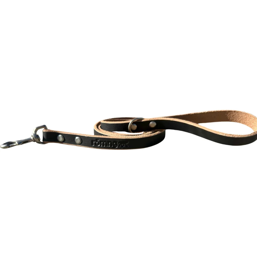handmade leather dog leash by rōmng