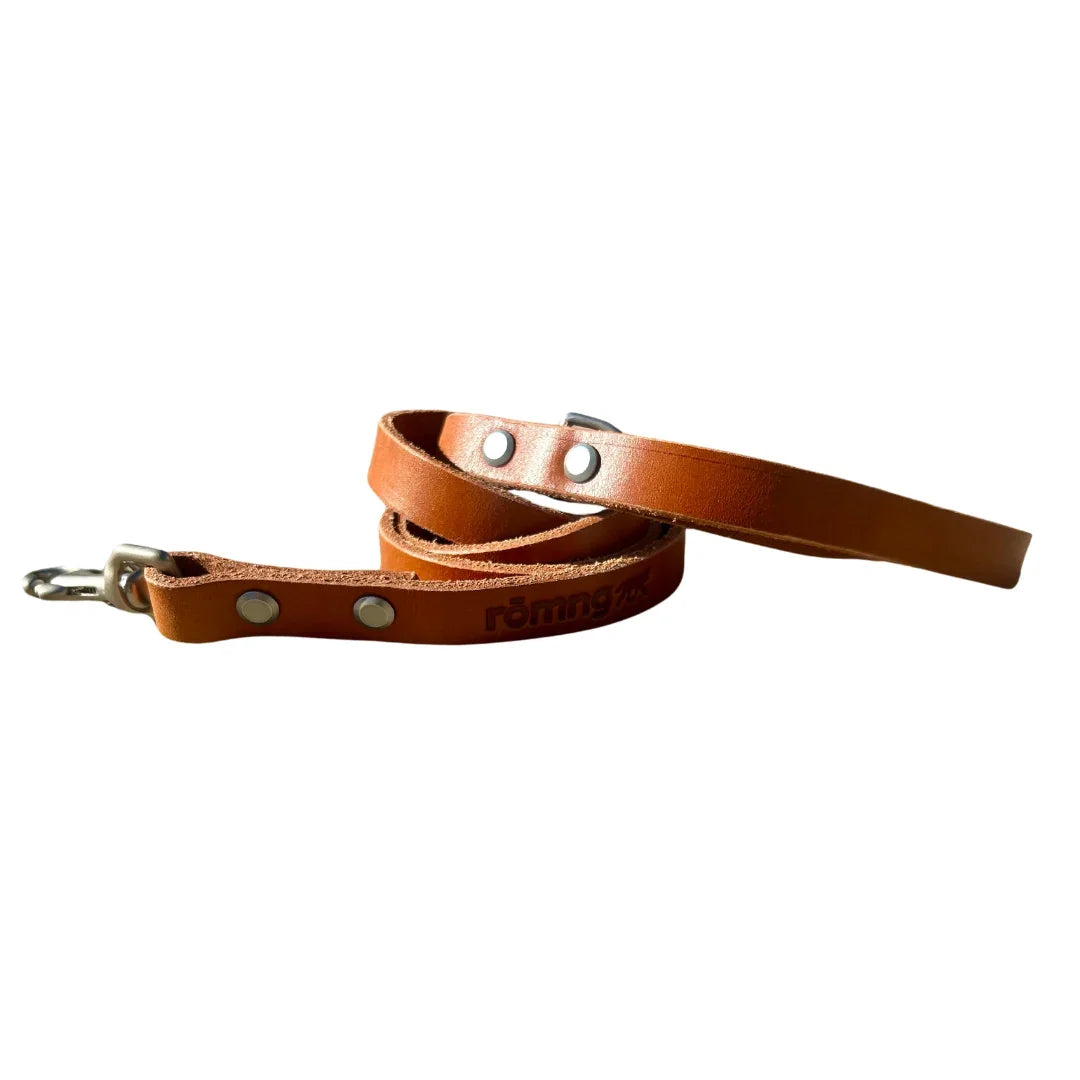 handmade leather dog leash by rōmng