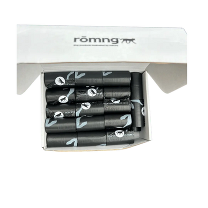 compostable plant-based dog poop bags rōmng