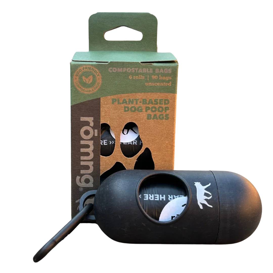 compostable plant-based dog poop bags starter pack