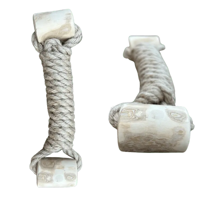 hemp rope + coffee wood toy rōmng