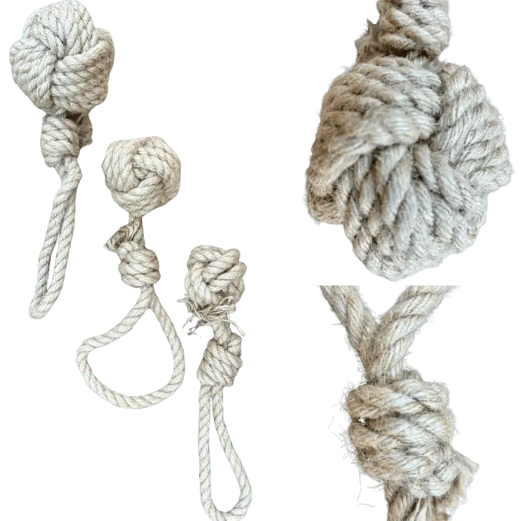 hemp rope dog tug toy rōmng