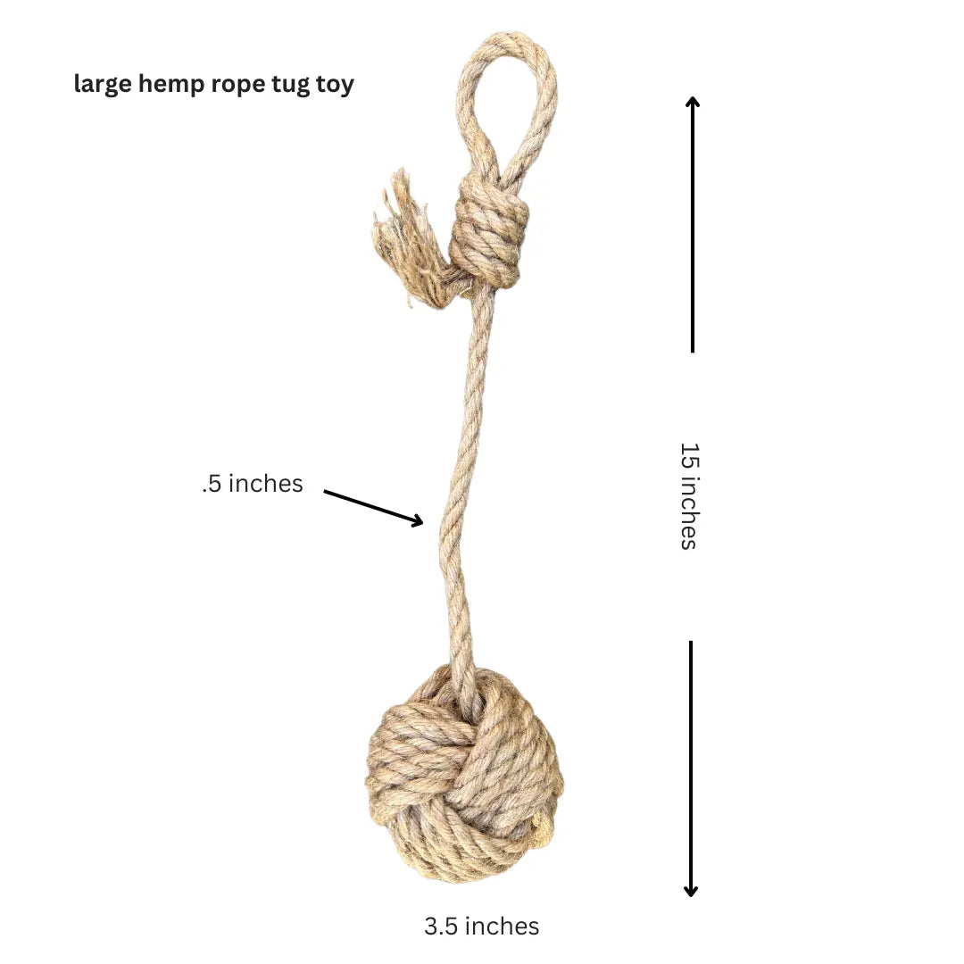 hemp rope dog tug toy rōmng