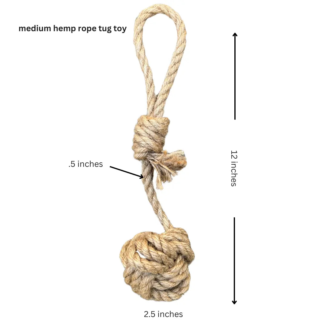 hemp rope dog tug toy rōmng