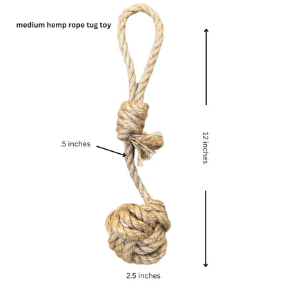 hemp rope dog tug toy rōmng
