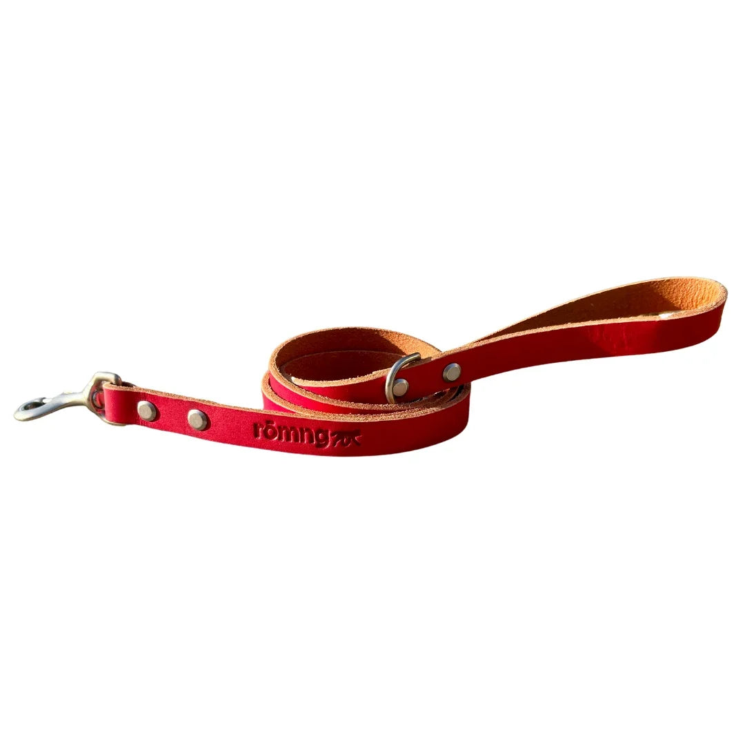 handmade leather dog leash by rōmng