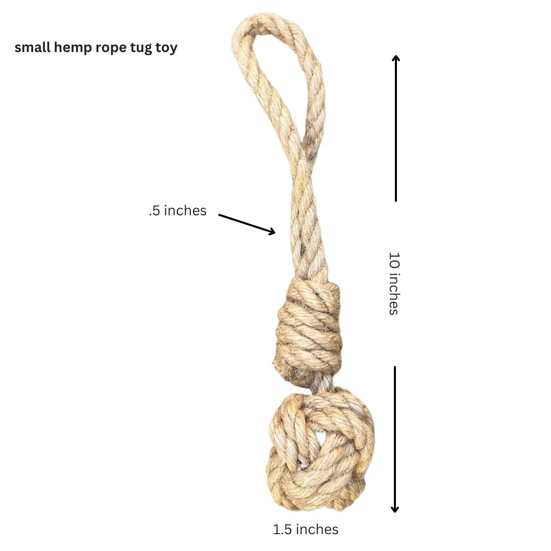 hemp rope dog tug toy rōmng