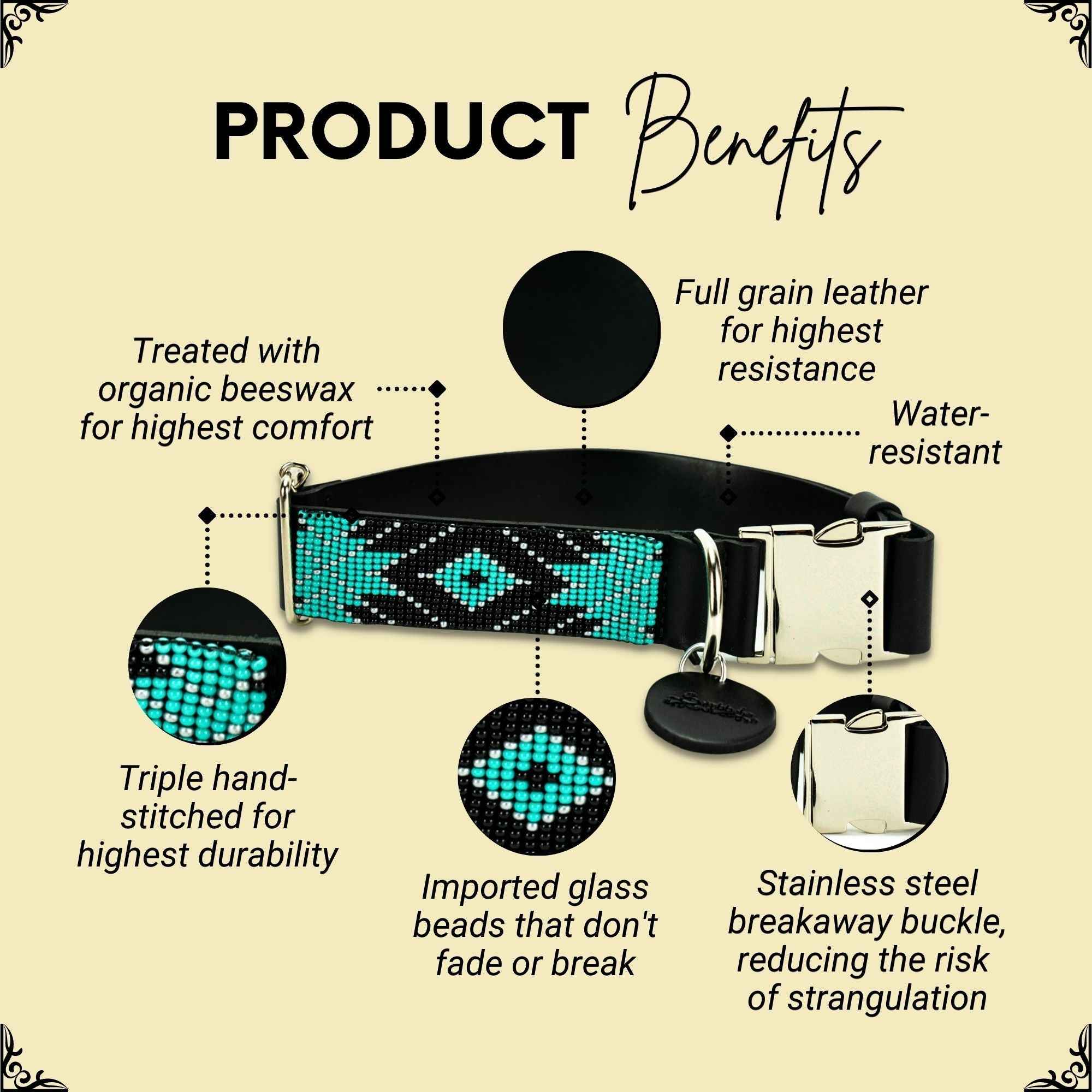 Saint Barth dog collar (quick release)