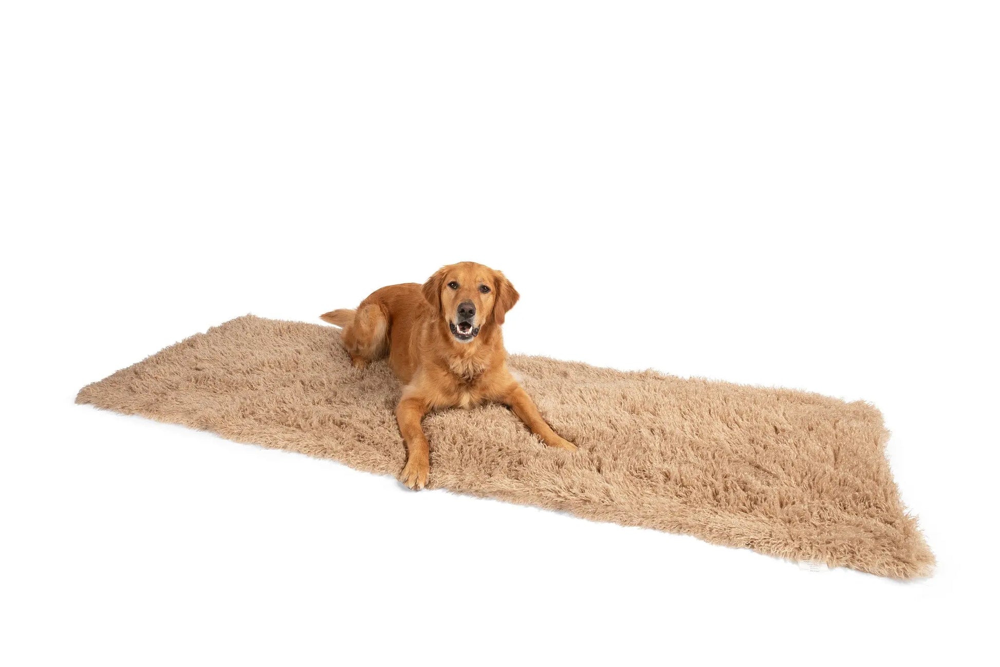 PupProtector™ Luxe Waterproof Bed Runner - Plush Sheep Tan Paw.com