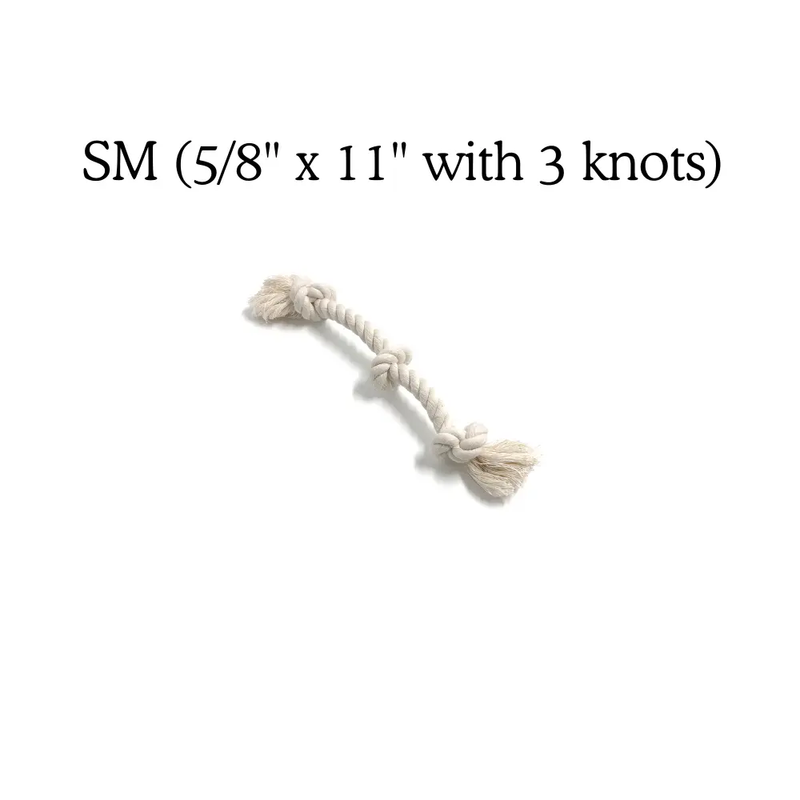 100% Organic Cotton Rope Dog Toy - 5 Sizes | Boba & Vespa