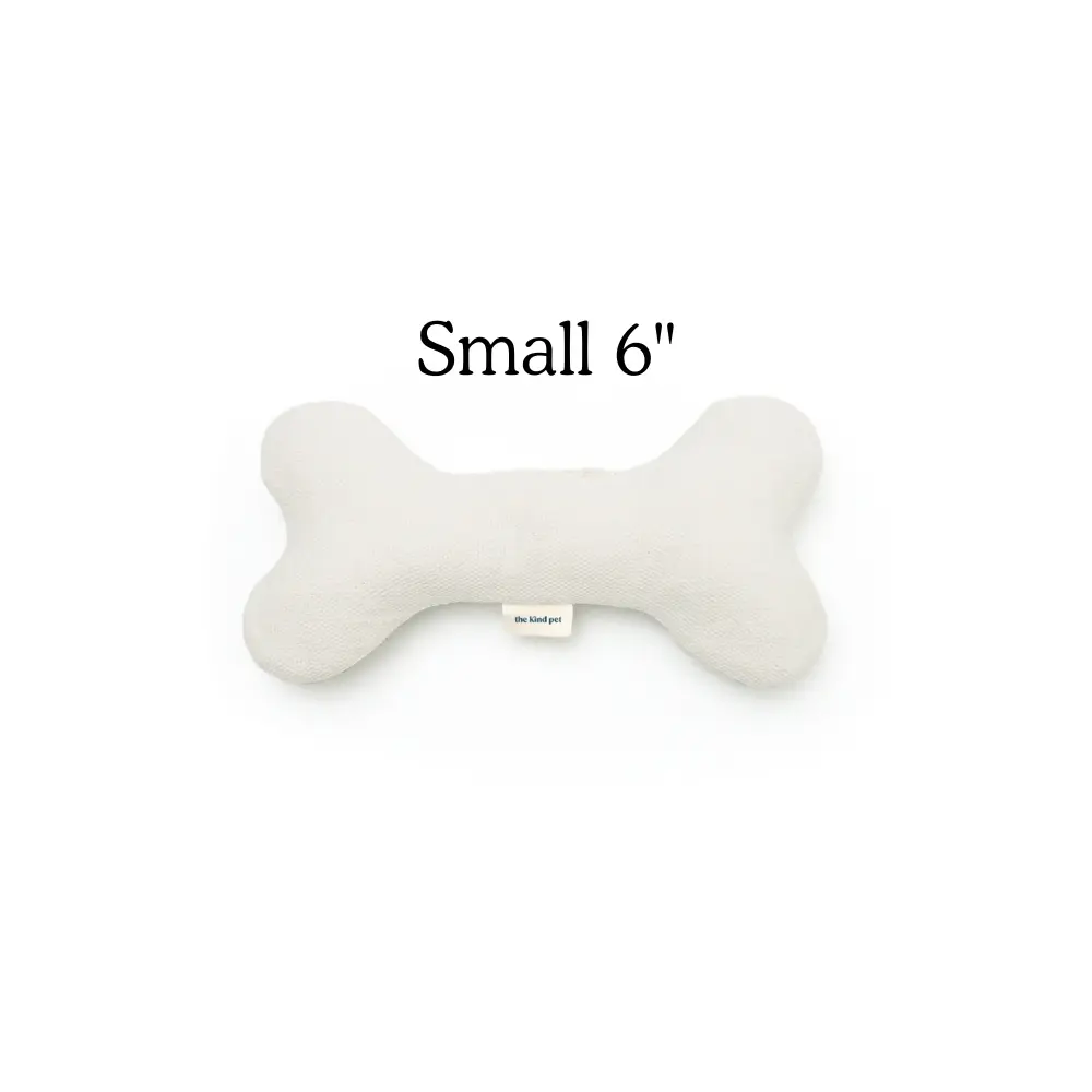 Boba & Vespa Plush Hemp Dog Bone Toy for Gentle Chewers | Soft & Squeaker Free The Kind Pet