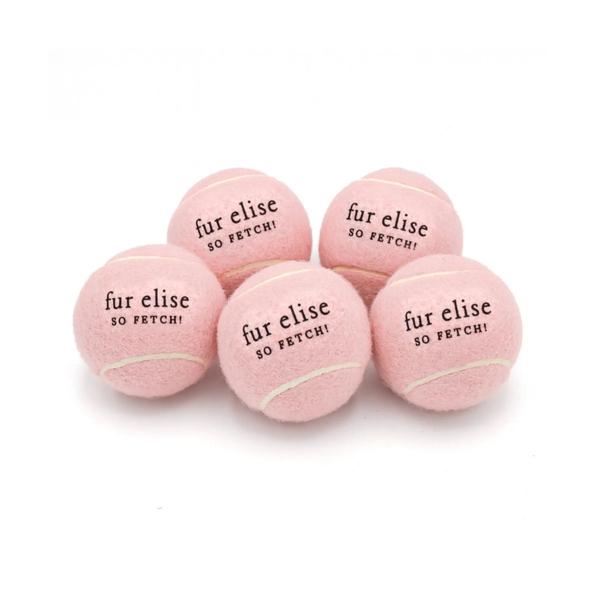 Fur Elise So Fetch! Tennis Ball Pack of 5 - Blush