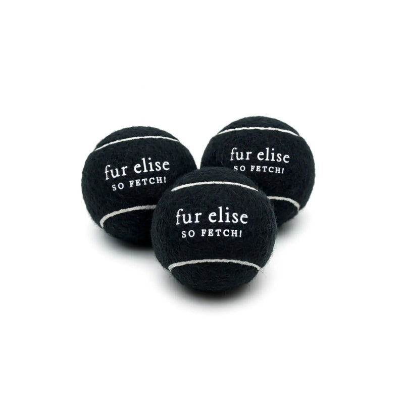 So Fetch! Tennis Ball Pack of 3 - Noire