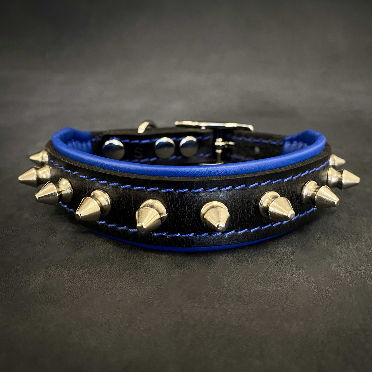 Bestia Spiky Leather Dog Collar