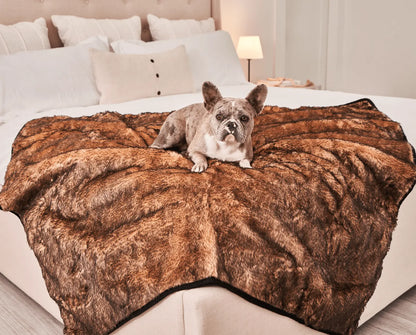 PupProtector™ Summer Short Fur Waterproof Throw Blanket - Sable Tan Paw.com