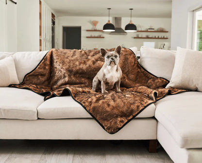PupProtector™ Summer Short Fur Waterproof Throw Blanket - Sable Tan Paw.com