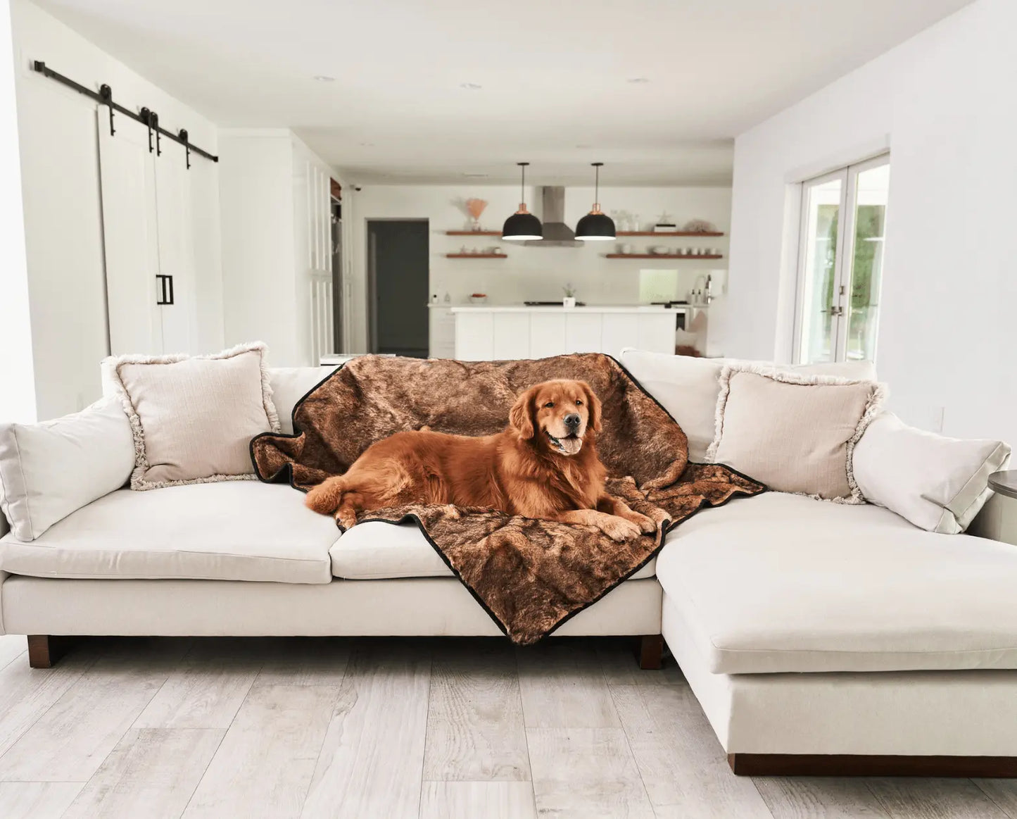 PupProtector™ Summer Short Fur Waterproof Throw Blanket - Sable Tan Paw.com