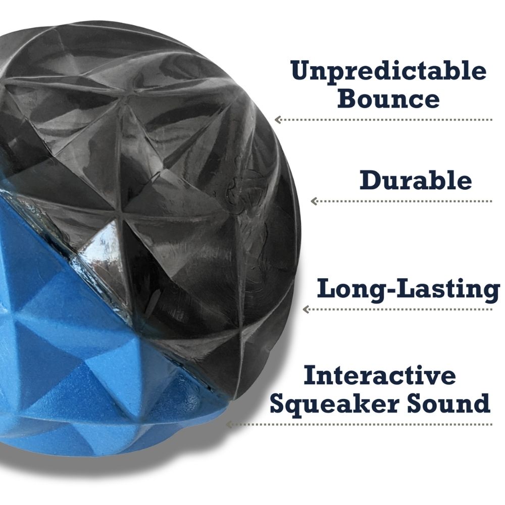 Country Living Geometric Textured TPR Ball Dog Toy, 3.6-Inch Size