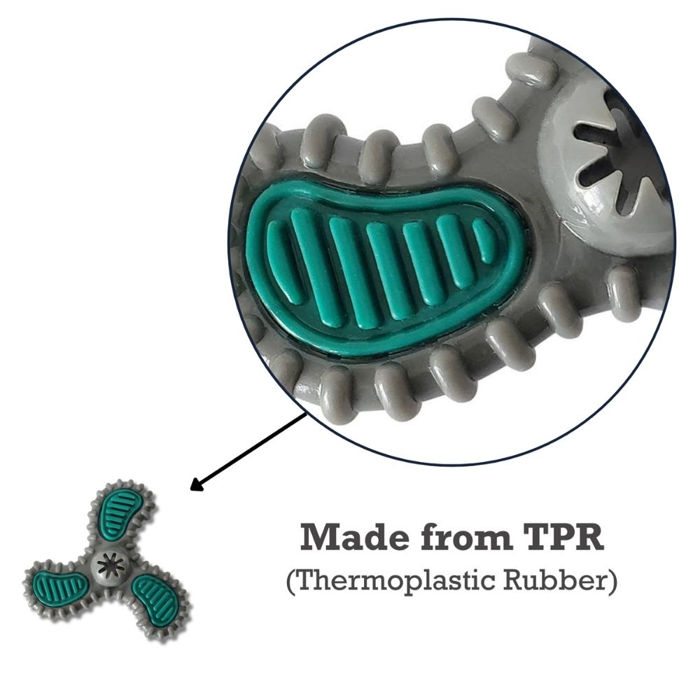 TPR & Nylon Spinner Dog Chew Toy for Light to Medium Chewers
