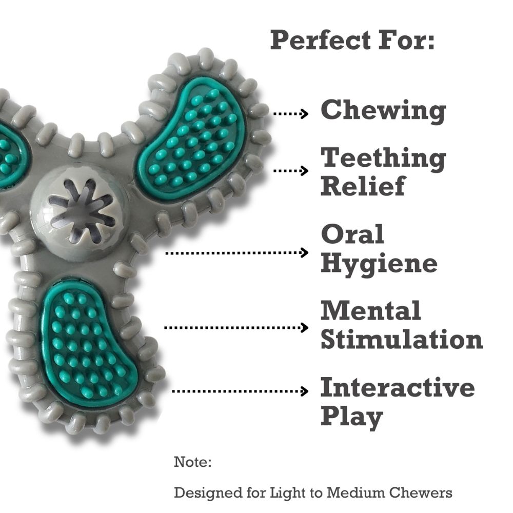 TPR & Nylon Spinner Dog Chew Toy for Light to Medium Chewers