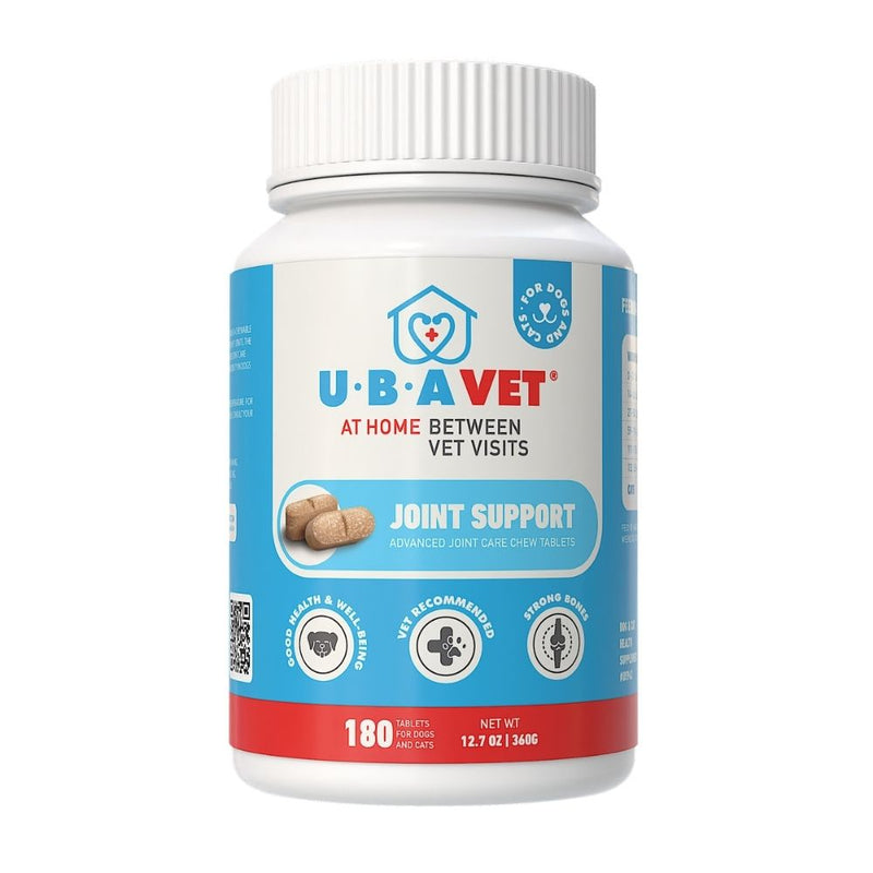 UBAVET Joint Support Chew Tablets for Dogs & Cats, 90 or 180 Count
