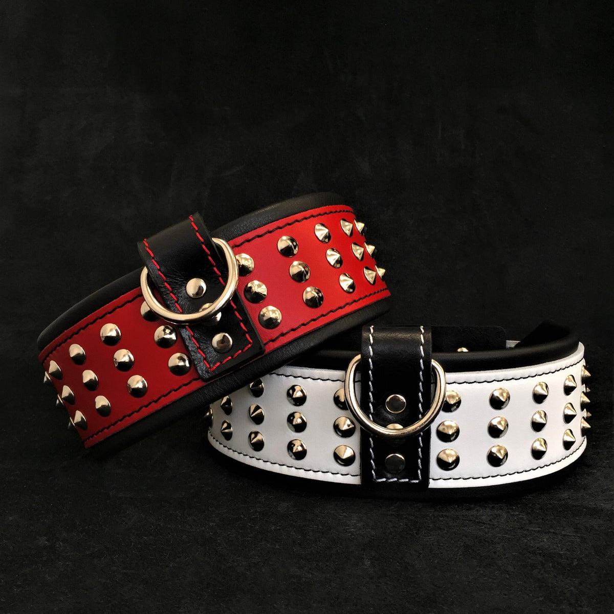 Bestia Star Leather Dog Collar