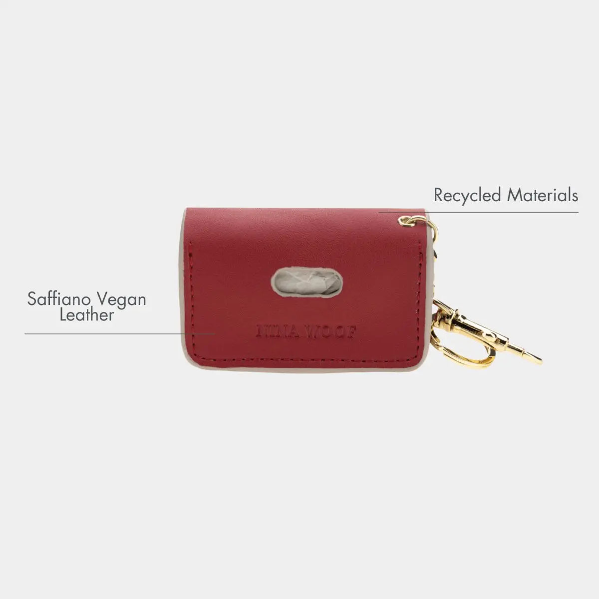 Waste Bag Holder - Vegan Leather - Bag Dispenser Nina Woof