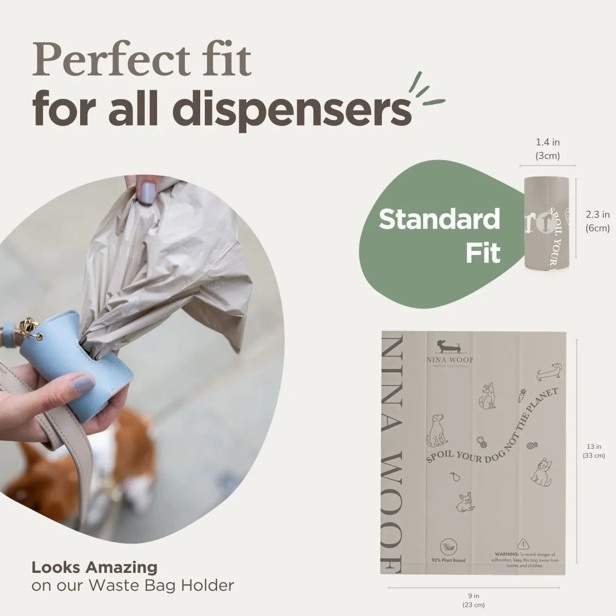 Waste Bags - Biodegradable and Compostable Nina Woof