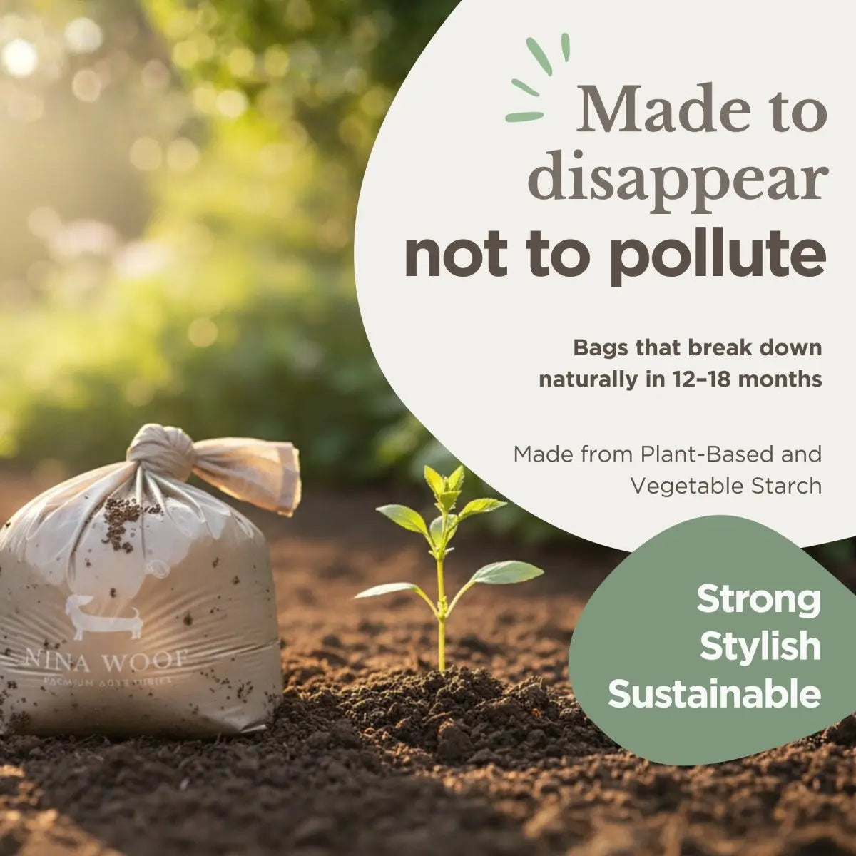 Waste Bags - Biodegradable and Compostable Nina Woof