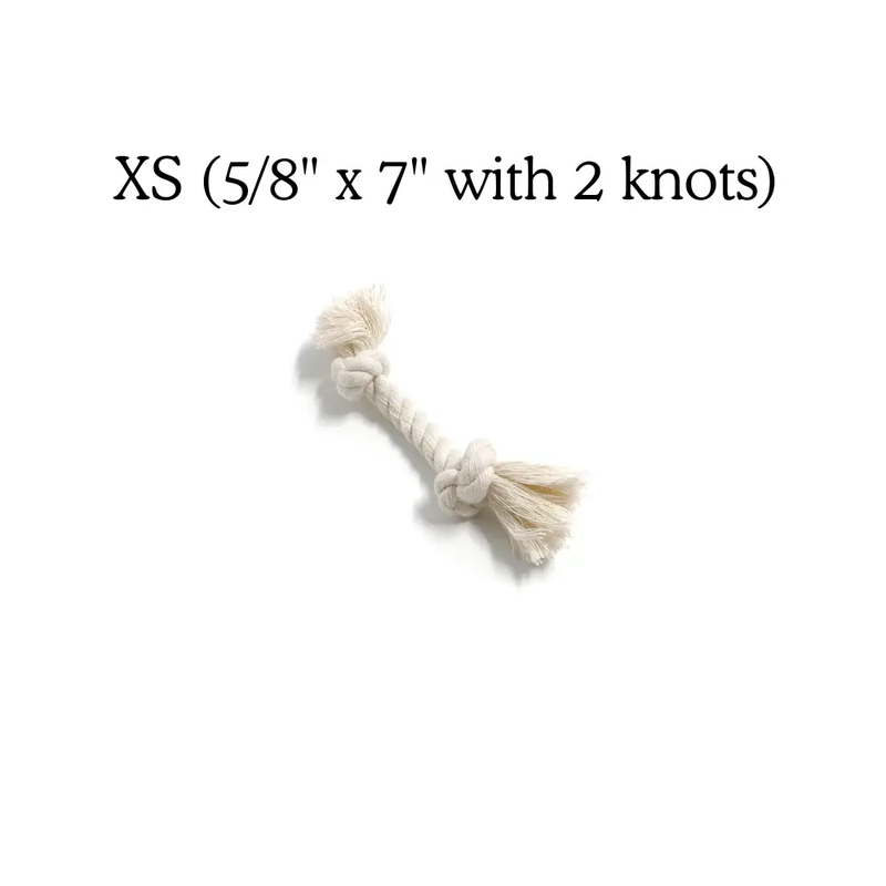 100% Organic Cotton Rope Dog Toy - 5 Sizes | Boba & Vespa