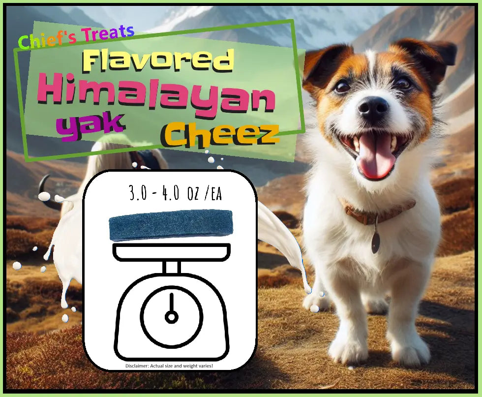 Blueberry Flavored Yak Cheese Chew - Made with REAL BLUEBERRY Puree - Single Chief’s Treats and Pet Supplies