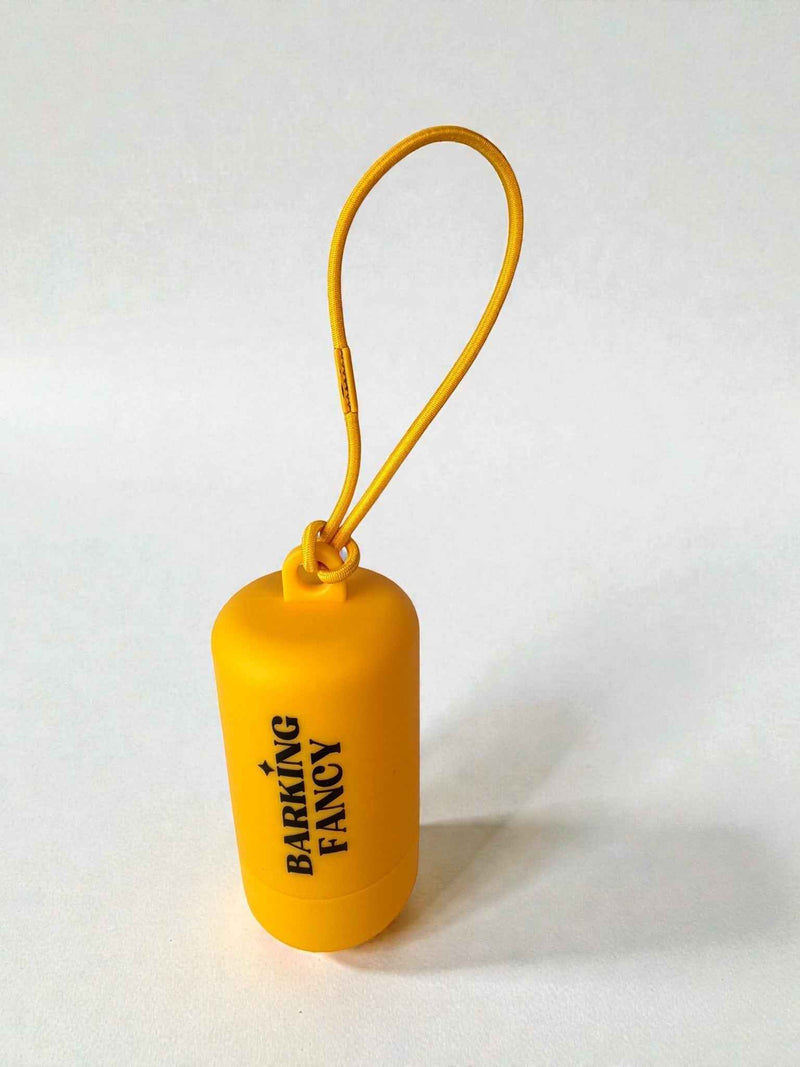 Barking Fancy Logo Poop Bag Dispenser - Yellow